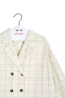 Ivory Check Oversized Jacket image