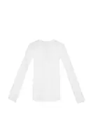 White Henley Knit Top  image