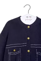 Cardigan Blu Navy con Impunture image