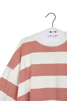 Strawberry Pink and White Striped Sweatshirt  image