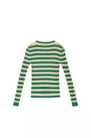 Maglione a Coste a Righe Verde Smeraldo image