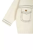 Cardigan Avorio con Impunture image