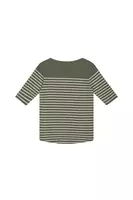 Dusty Green and Ivory Striped T-Shirt  image