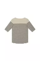 Beige and Black Striped T-Shirt  image