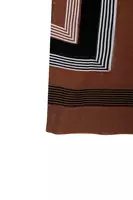 Chocolate Brown Geometric Short Sleeved Sweater image