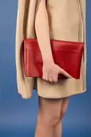 Garnet Leather Rectangular Bag  image
