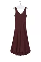 Wine Sleeveless Dress  image