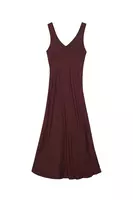 Wine Sleeveless Dress  image