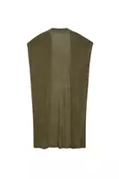 Gilet Lungo in Maglia Metallizzata Verde Kaki image