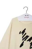 Ivory Textured Zebra Sweatshirt  image