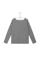 Navy Blue and Ivory Striped T-Shirt  image