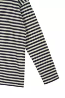 Navy Blue and Ivory Striped T-Shirt  image