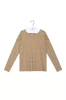 Mocha Brown and Ivory Striped T-Shirt  image