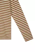 Mocha Brown and Ivory Striped T-Shirt  image