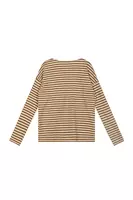 Mocha Brown and Ivory Striped T-Shirt  image