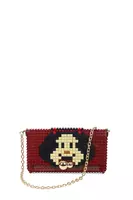 Ruby Red Cartoon Girl Building Block Clutch Bag image