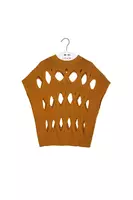 Cognac Open Knit Sweater image