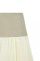 Pale Taupe and White Contrast Handkerchief Skirt  image