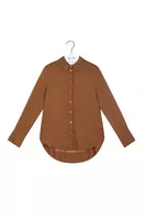 Mocha Brown Voile Shirt  image