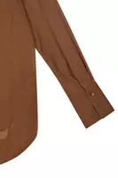 Mocha Brown Voile Shirt  image