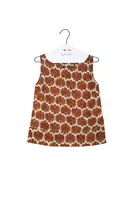 Brown Fan Print Sleeveless Top  image