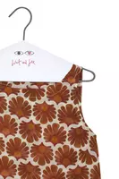 Brown Fan Print Sleeveless Top  image