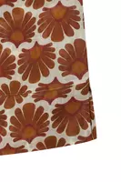 Brown Fan Print Sleeveless Top  image