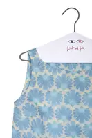 Sky Blue Fan Print Sleeveless Top  image