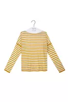 Saffron Yellow And White Striped Jumper  image