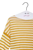 Saffron Yellow And White Striped Jumper  image