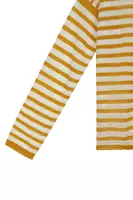 Saffron Yellow And White Striped Jumper  image