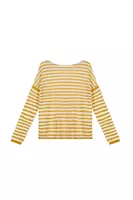 Saffron Yellow And White Striped Jumper  image