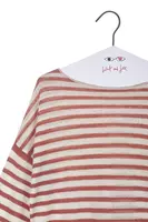 Berry Pink And White Striped Jumper  image