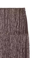 Chocolate Brown Beaded Fringe Mini Skirt  image