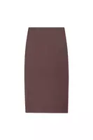 Chocolate Brown Long Pencil Skirt  image