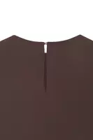 Chocolate Brown Beaded Fringe Top image