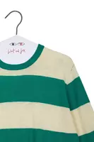 Emerald Green Bold Striped Sweater  image