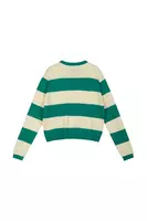 Emerald Green Bold Striped Sweater  image