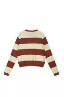 Mocha Brown Bold Striped Sweater  image