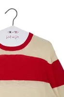 Lipstick Red Bold Striped Sweater  image