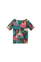 Abstract Swan Print T-Shirt  image