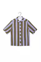 Lilac and Mocha Brown Striped Shirt  image