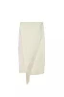 Chalk Fringed Wrap Skirt  image