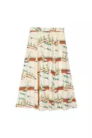 Sailing Regatta Print Panelled Skirt image