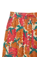 Hot Pink and Burnt Orange Macro Berry Print Skirt  image