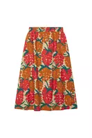 Hot Pink and Burnt Orange Macro Berry Print Skirt  image