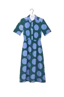 Periwinkle and Bottle Green Shirtdress image