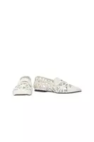 Chalk Geometric Cut Out Loafers image