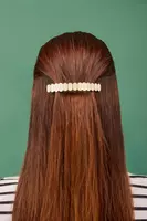 Curved Ivory Hair Barrette  image