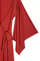 Abito Incrociato in Jersey color Mattone con Maniche a Kimono image